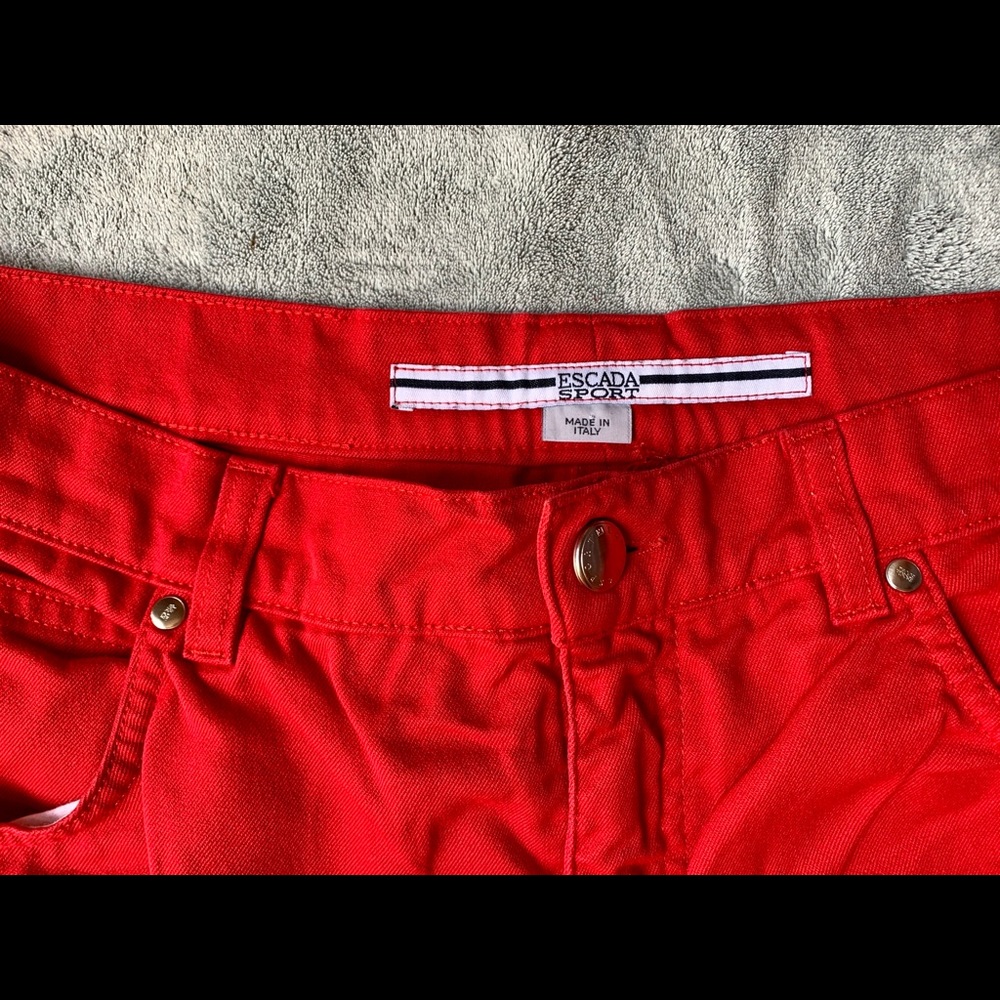 Hot Red Escada Sports Pants - Picture 4 of 6